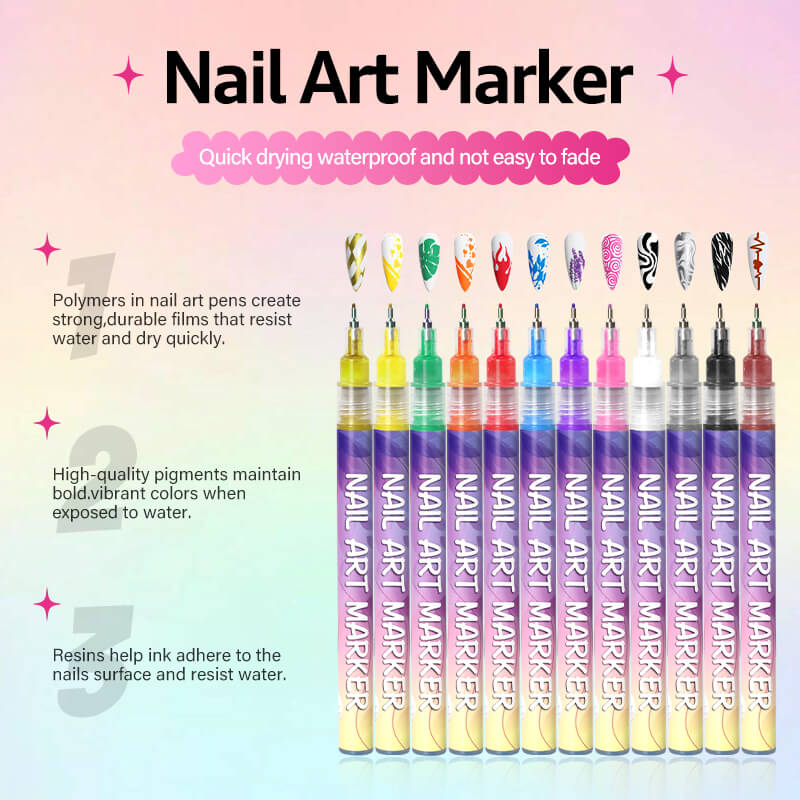 Nail Art Pens – 12 Color Set