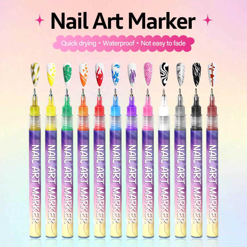 Nail Art Pens – 12 Color Set