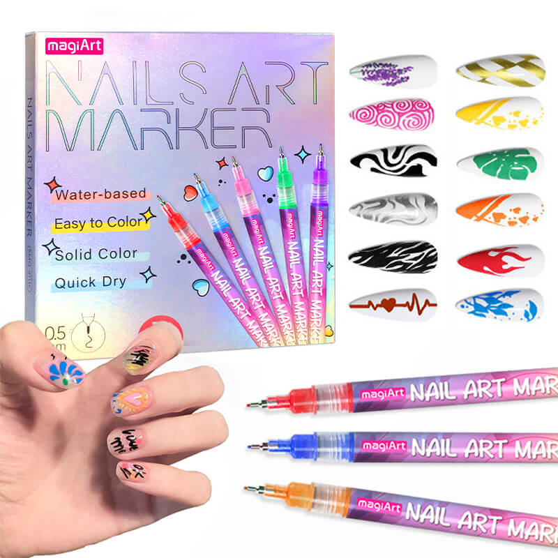 Nail Art Pens – 12 Color Set